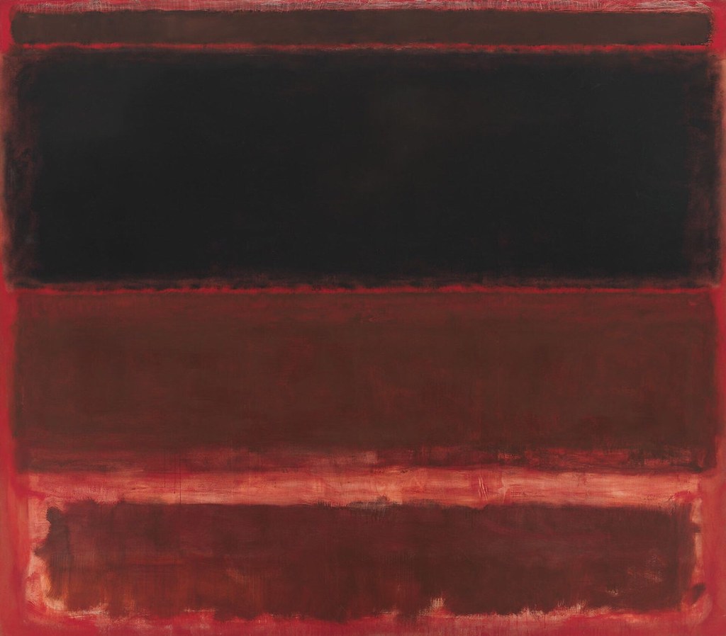 Four darks in red (1958) tableau de Mark Rothko 